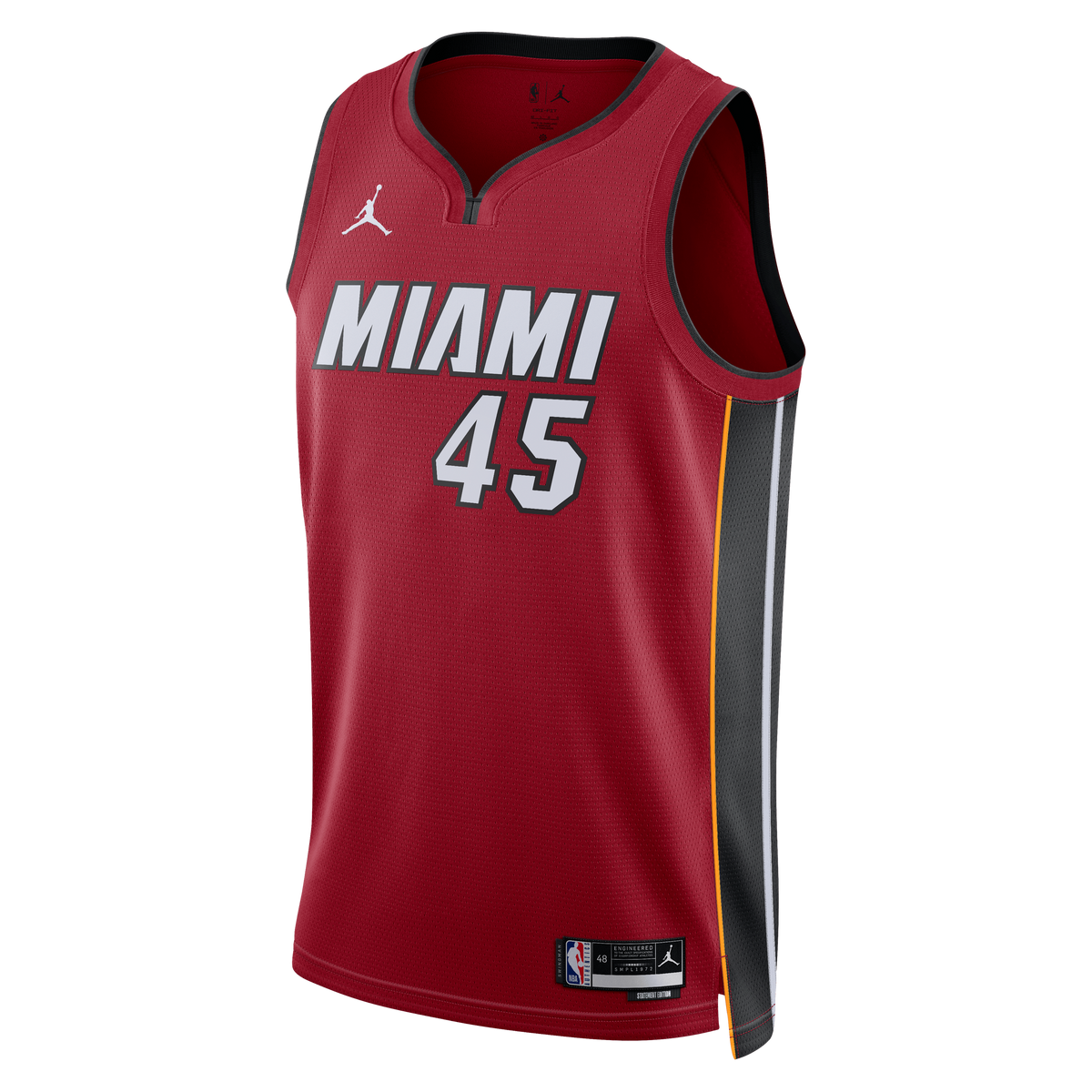 Unisex Davion Mitchell Miami Heat Statement Edition Swingman NBA Basketball Jersey - Red - view 3