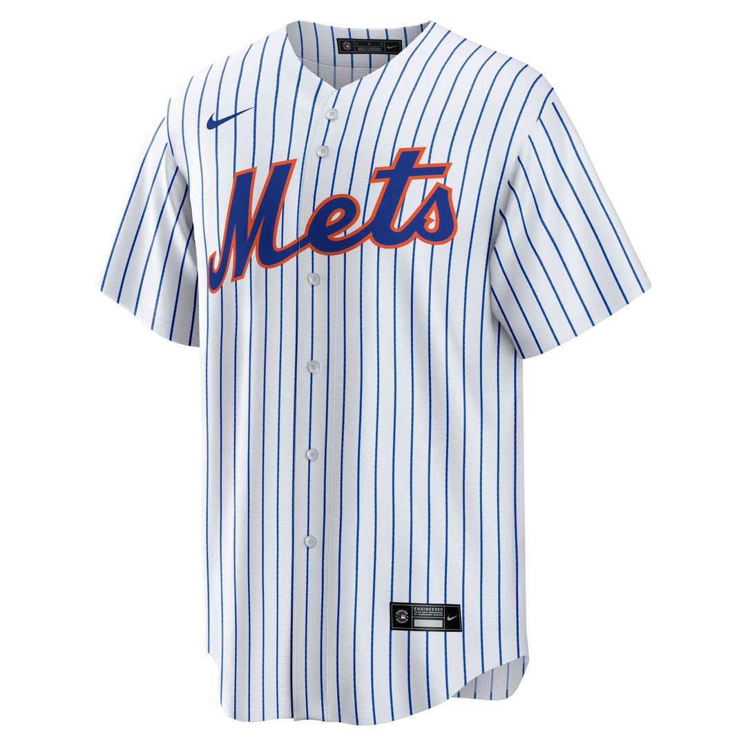 Men's New York Mets Francisco Alvarez White Replica MLB Baseball Jersey - view 2