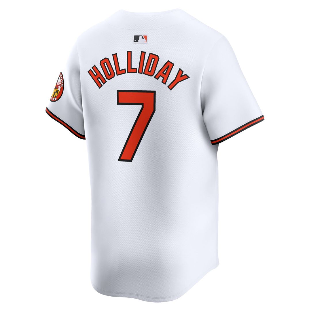 Men's Baltimore Orioles Jackson Holliday White Home Limited MLB Baseball Jersey - view 3