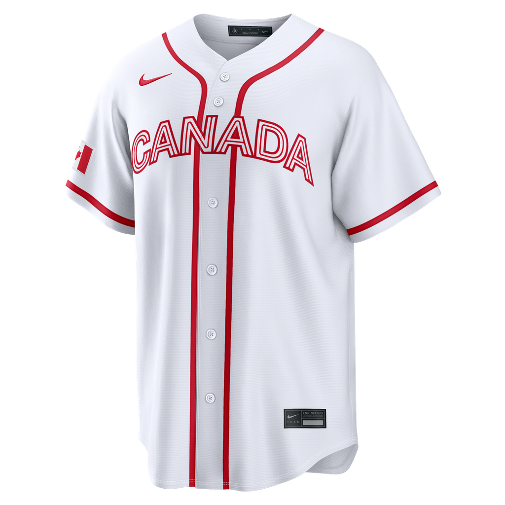 Men's Canada Baseball Josh Naylor White 2026 World Baseball Classic Home Stadium MLB Baseball Jersey - view 2