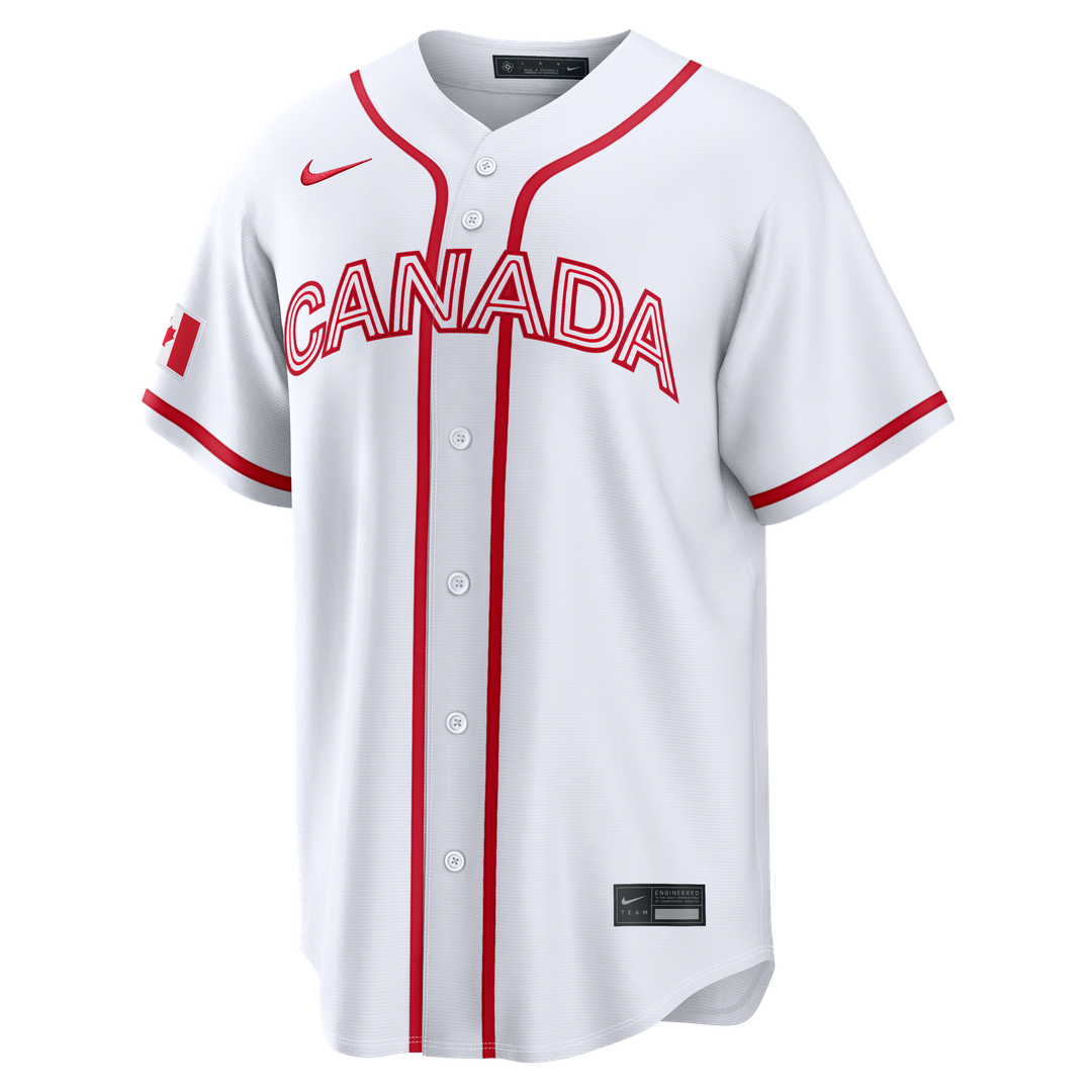 Men's Canada Baseball Josh Naylor White 2026 World Baseball Classic Home Stadium MLB Baseball Jersey - view 2