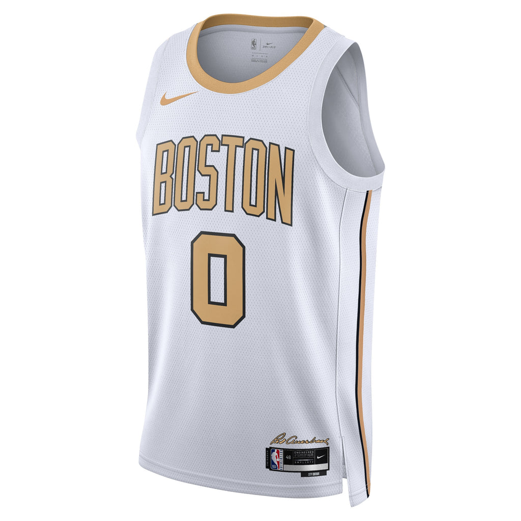 Unisex Jayson Tatum Boston Celtics 2025/26 City Edition Swingman NBA Basketball Jersey - White - view 3