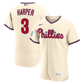 Men's Philadelphia Phillies Bryce Harper Cream Alternate Sponsor Patch MLB Baseball Jersey - view 4