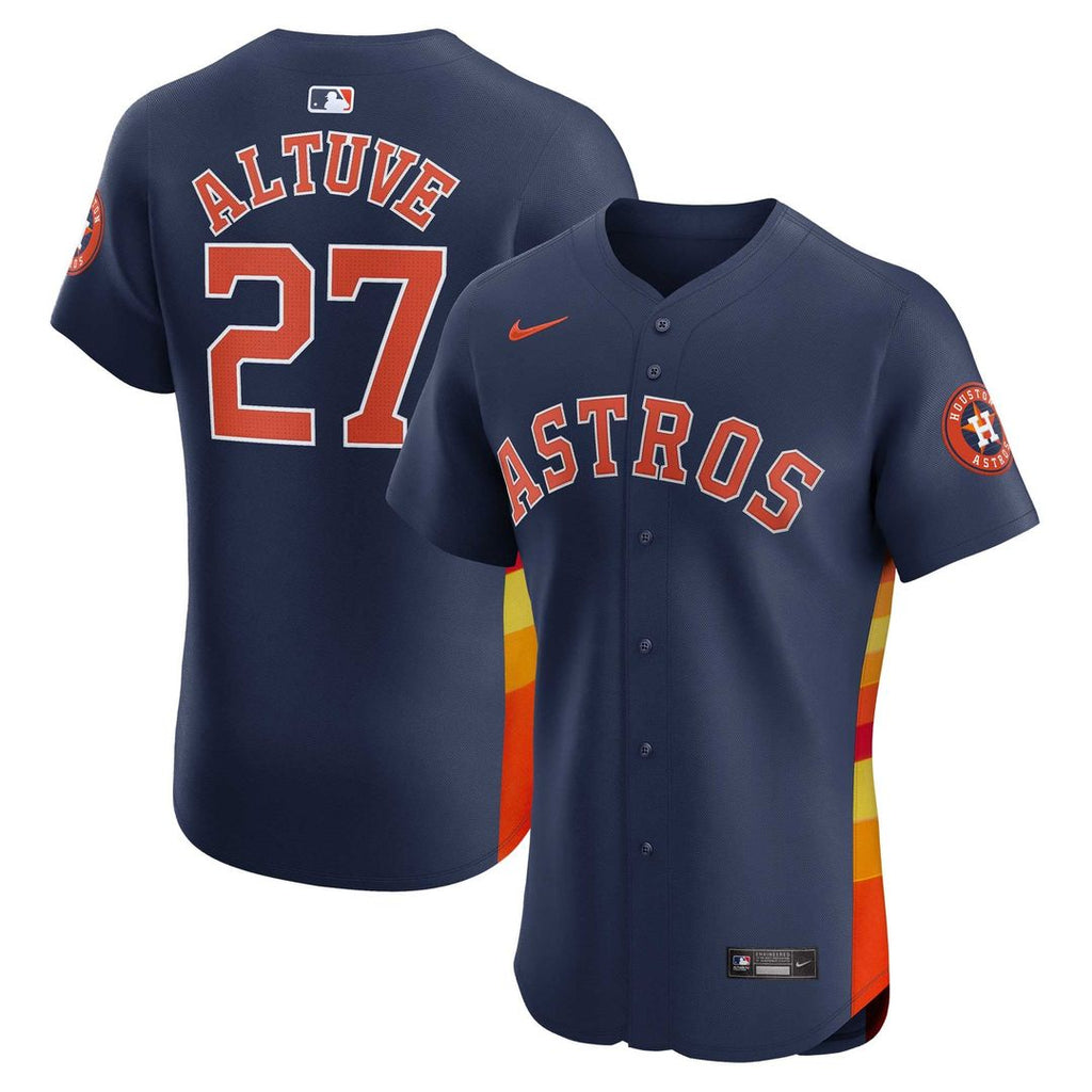 Men's Houston Astros Jose Altuve Navy Alternate Elite MLB Baseball Jersey - view 1