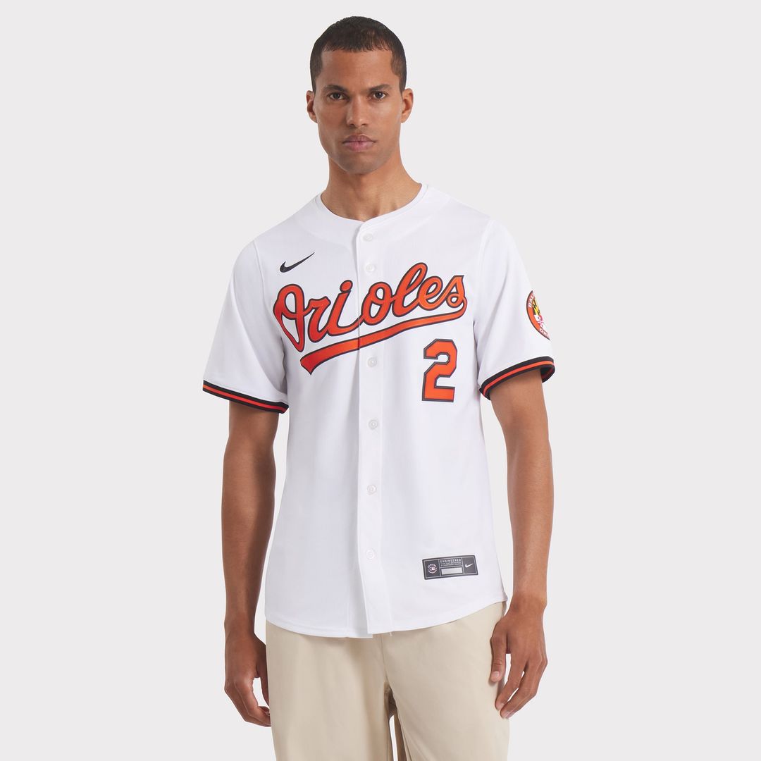 Men's Baltimore Orioles Gunnar Henderson White Home Limited MLB Baseball Jersey - view 4