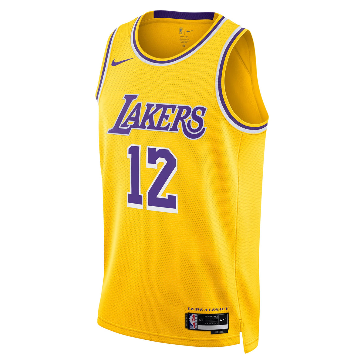 Unisex Jake LaRavia Los Angeles Lakers Icon Edition Swingman NBA Basketball Jersey - Gold - view 3
