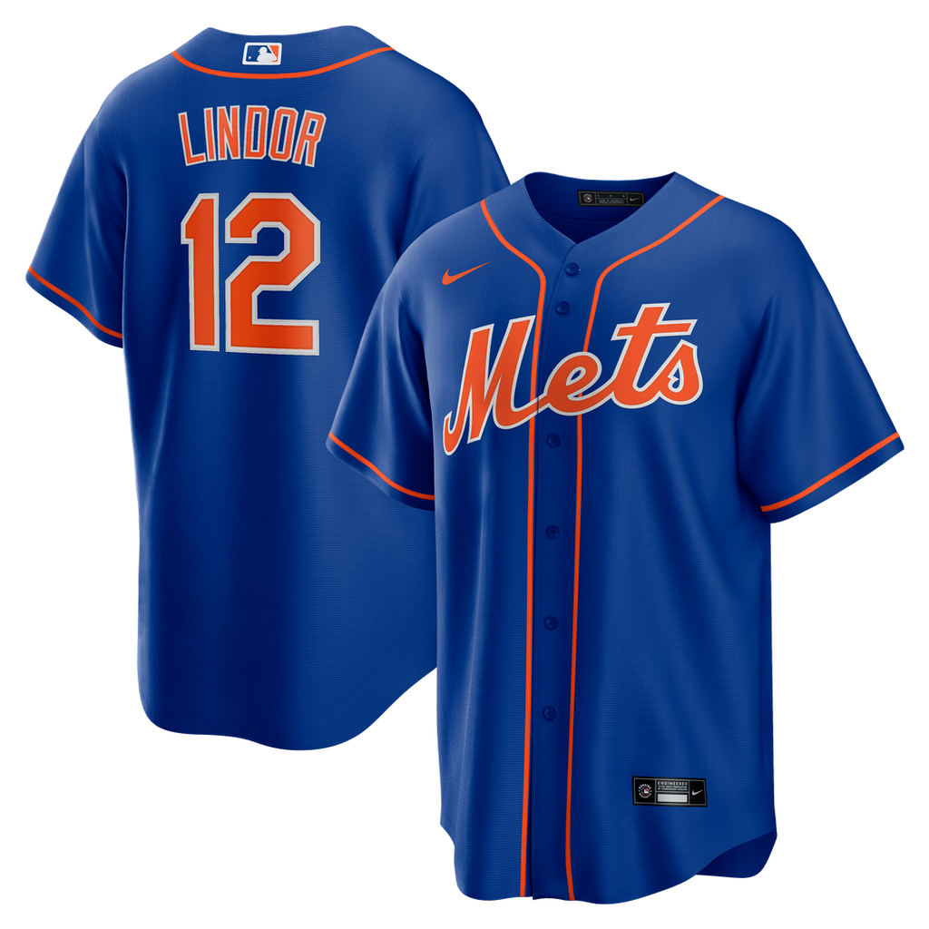 Men's New York Mets Francisco Lindor Royal Alternate Replica MLB Baseball Jersey - view 1