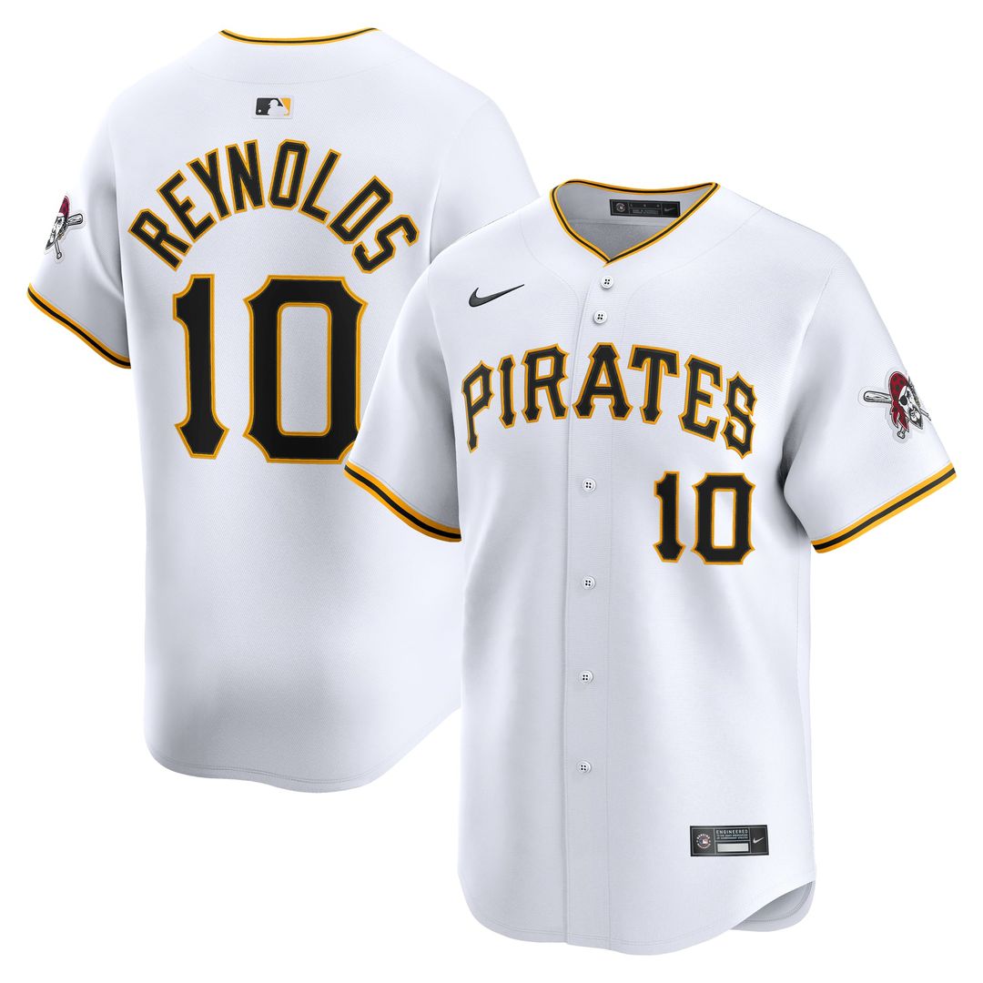 Men's Pittsburgh Pirates Bryan Reynolds White Home Limited MLB Baseball Jersey - view 1