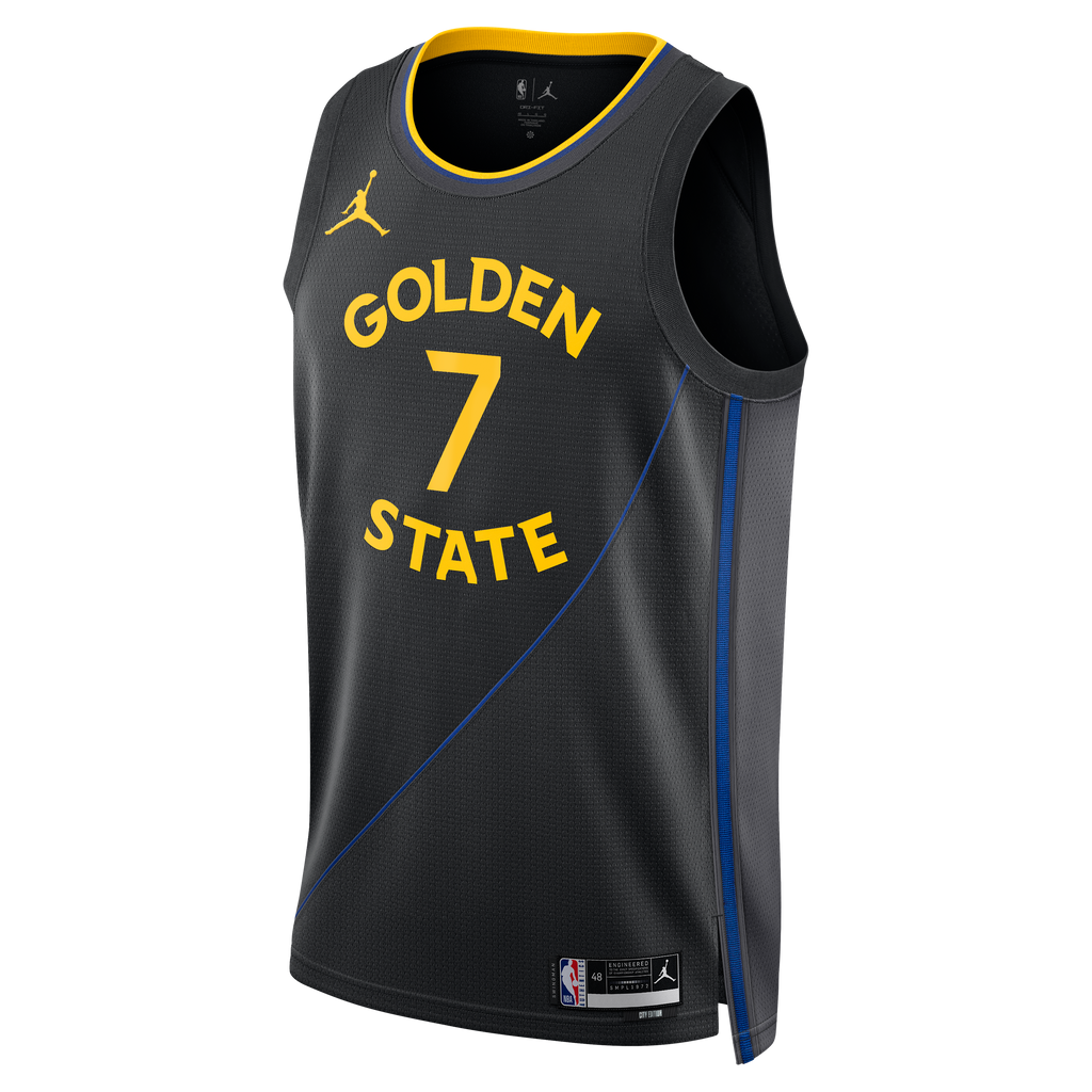 Unisex Kristaps Porziņģis Golden State Warriors 2024/25 Statement Edition Swingman NBA Basketball Jersey - Black - view 3