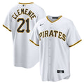 Men's Pittsburgh Pirates Roberto Clemente White Home Replica Player Name MLB Baseball Jersey - view 1