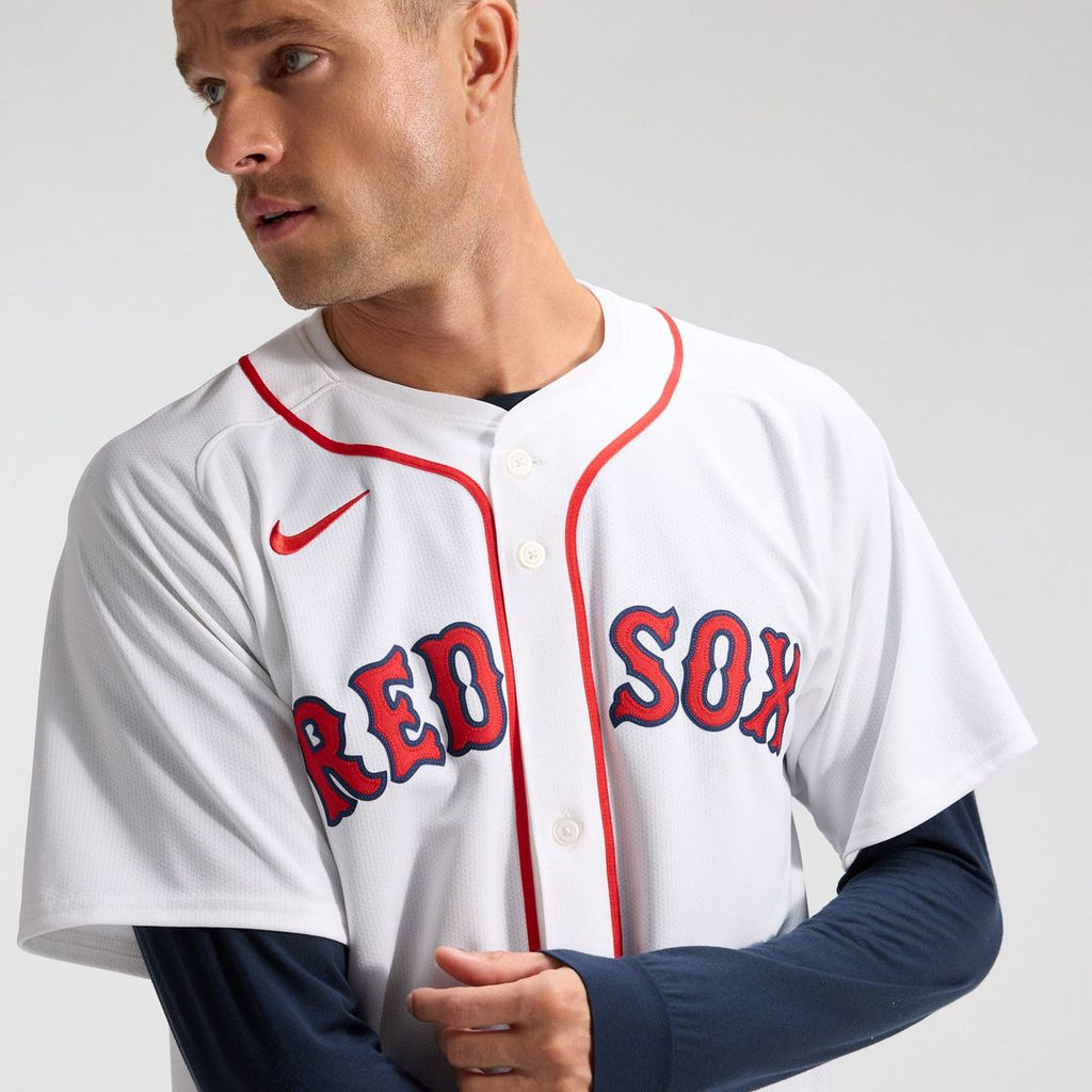 Men's Boston Red Sox White Home Limited MLB Baseball Jersey - view 10