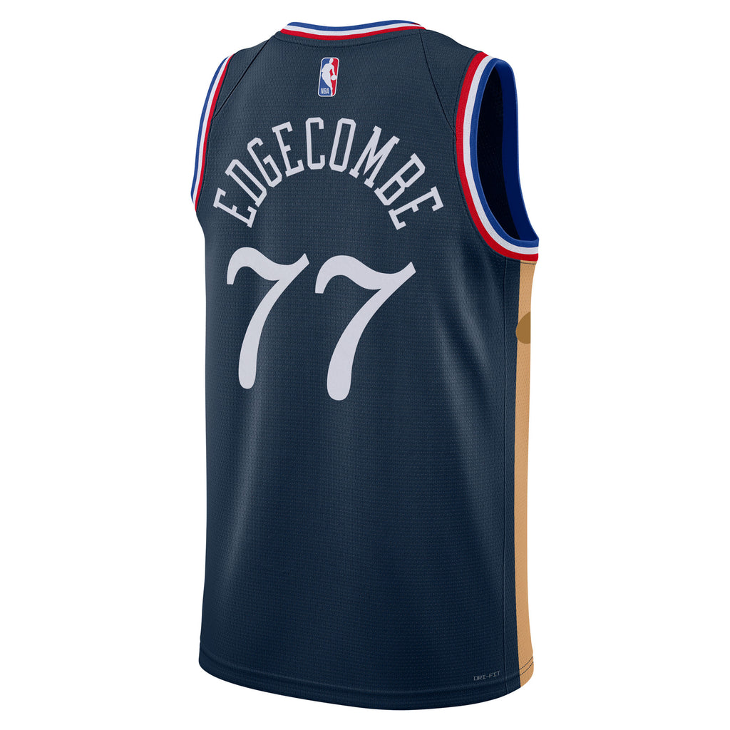 Unisex VJ Edgecombe Philadelphia 76ers 2025/26 City Edition Swingman NBA Basketball Jersey - Navy - view 4
