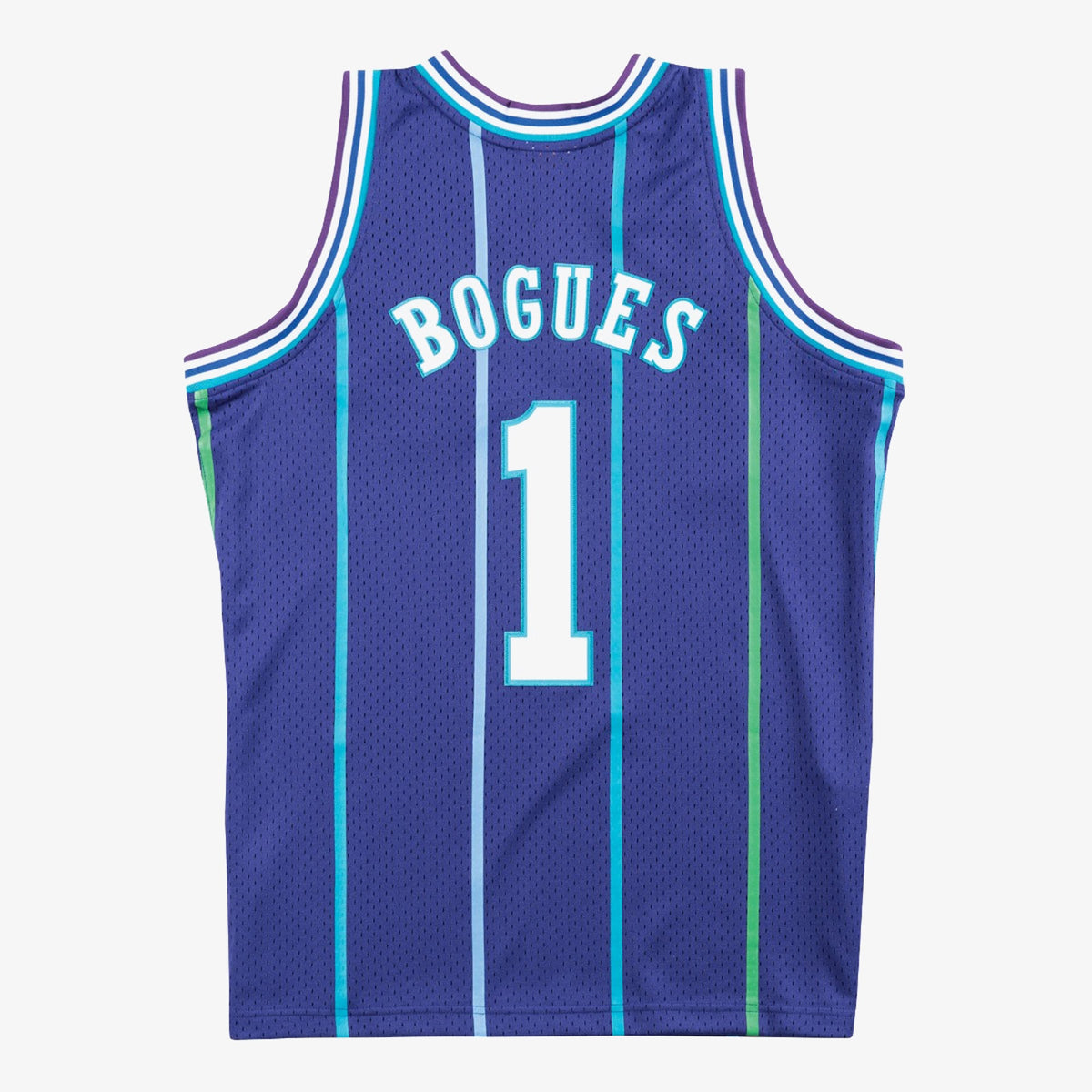 Men's Charlotte Hornets Muggsy Bogues 1994 Swingman Alternate NBA Basketball Jersey - Purple - view 4