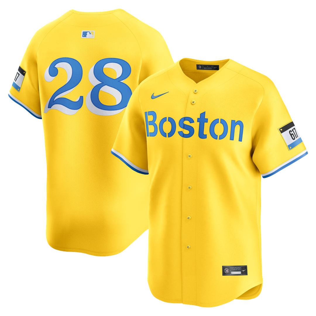 Men's Boston Red Sox Kristian Campbell Gold Alternate Limited MLB Baseball Jersey - view 1