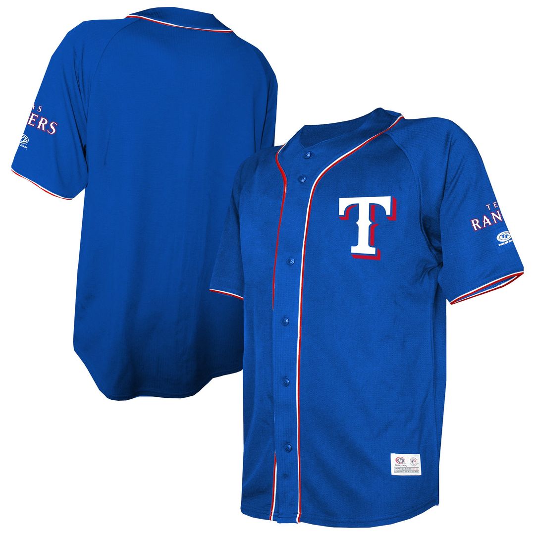 Men's Texas Rangers Royal Team Color Full-Button Fashion MLB Baseball Jersey - view 1