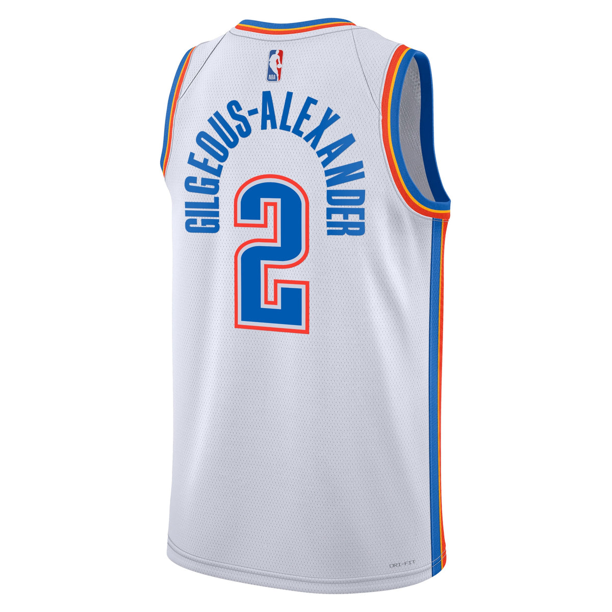 Unisex Shai Gilgeous-Alexander Oklahoma City Thunder Association Edition Swingman NBA Basketball Jersey - White - view 3