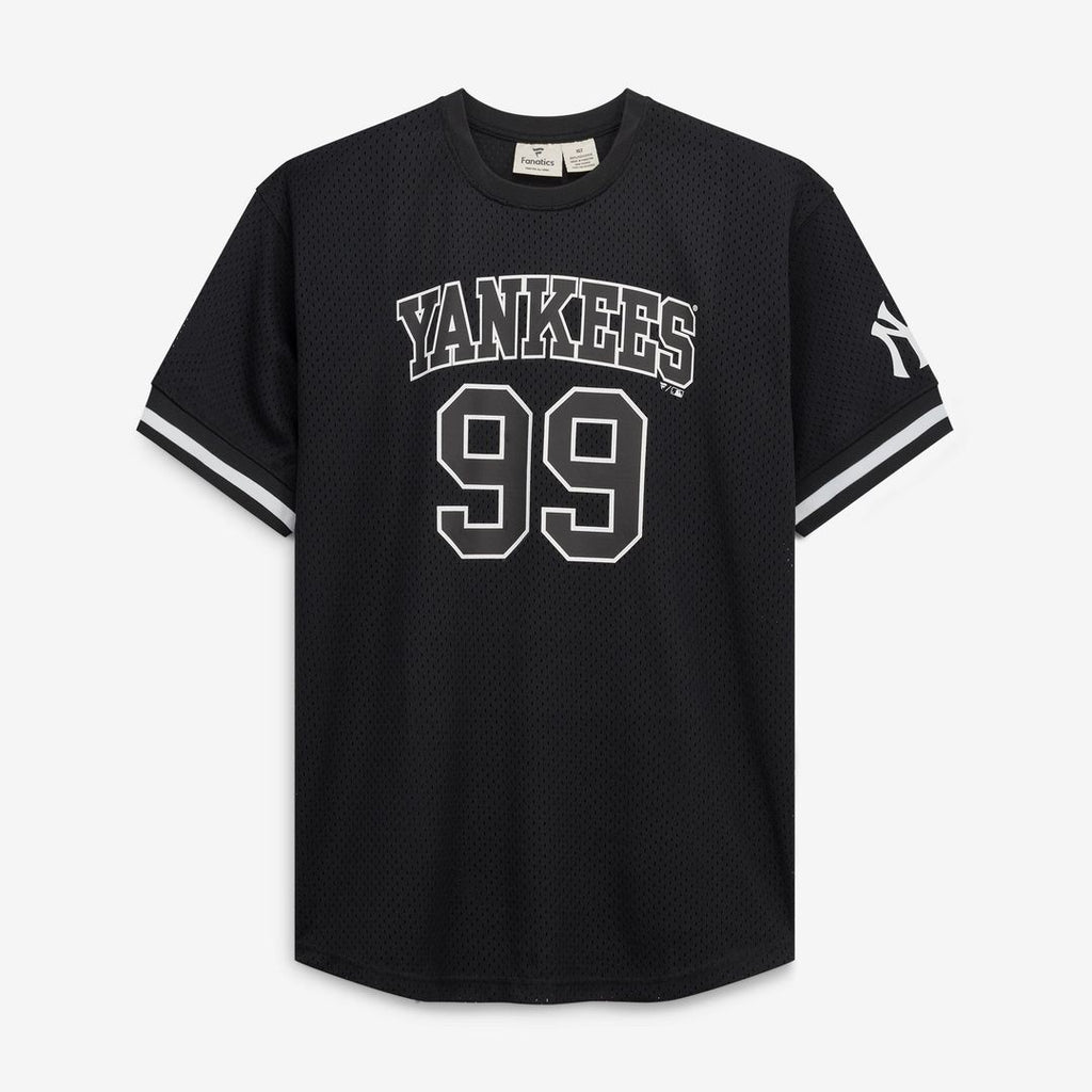 Men's New York Yankees Aaron Judge Black/White Big & Tall Heavyweight Mesh MLB Baseball Jersey - view 2