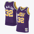 Men's Utah Jazz Karl Malone 1991 Hardwood Classics Road Swingman NBA Basketball Jersey - Purple - view 1