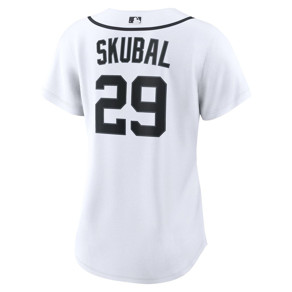 Women's Detroit Tigers Tarik Skubal White Home Replica MLB Baseball Jersey - view 4