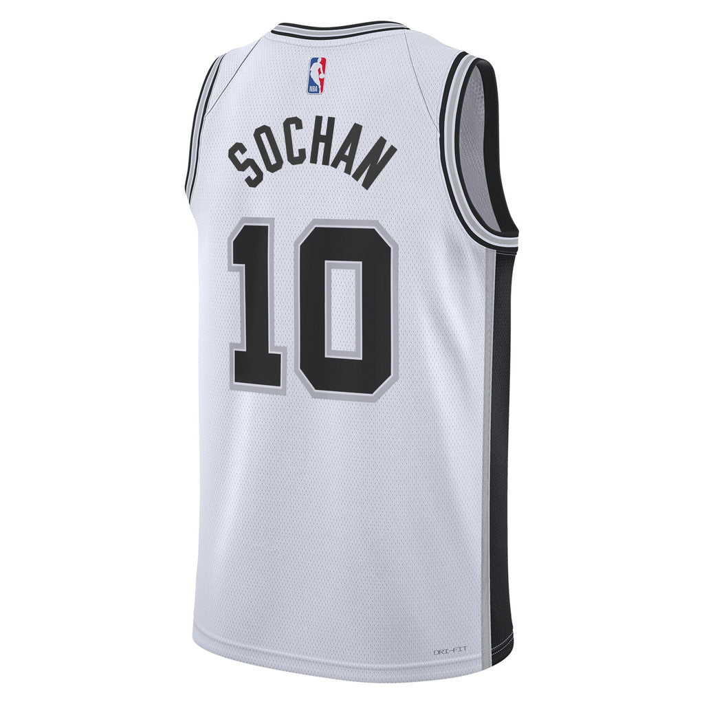 Unisex Jeremy Sochan San Antonio Spurs Association Edition Swingman NBA Basketball Jersey - White - view 3