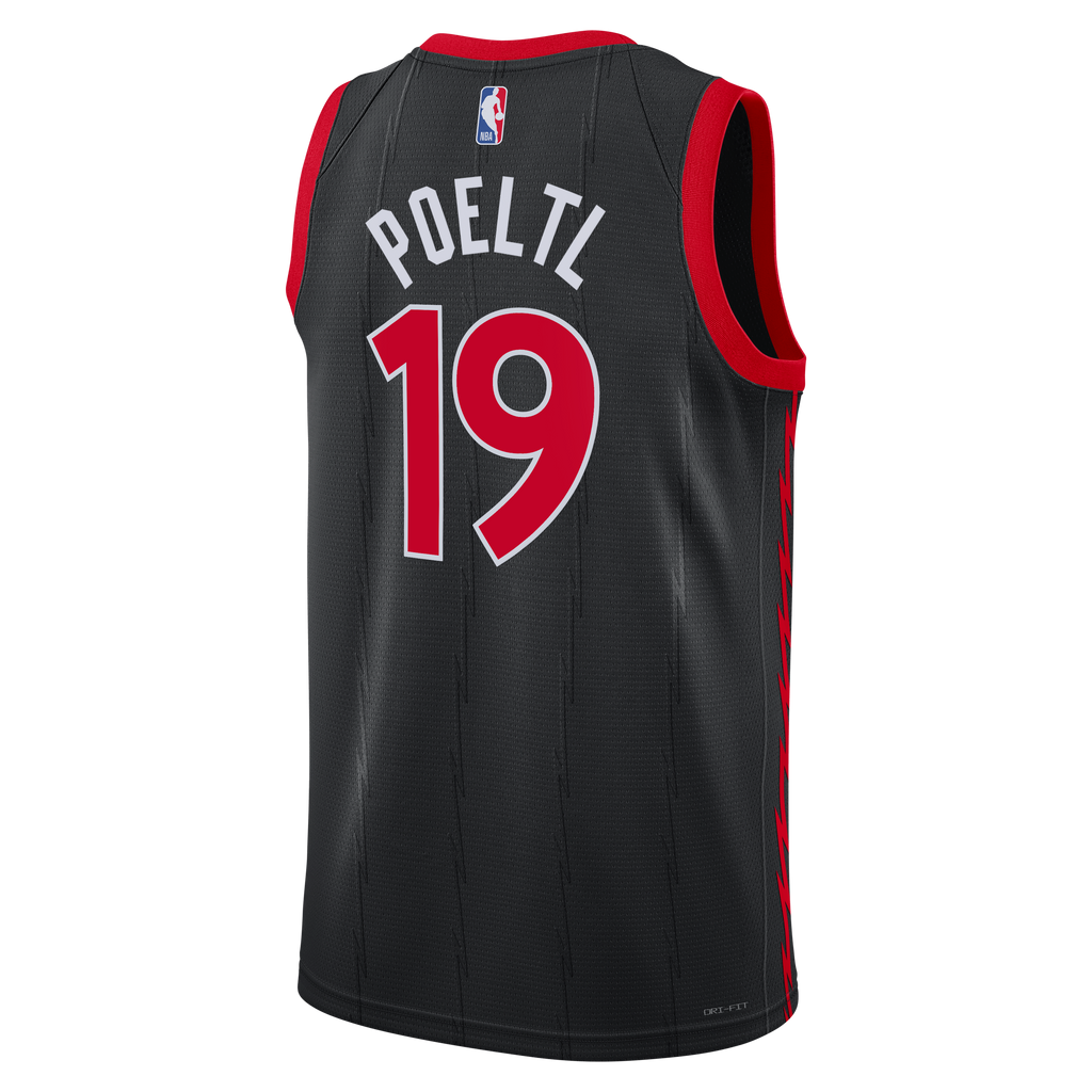 Unisex Jakob Poeltl Toronto Raptors Statement Edition Swingman NBA Basketball Jersey - Black - view 4