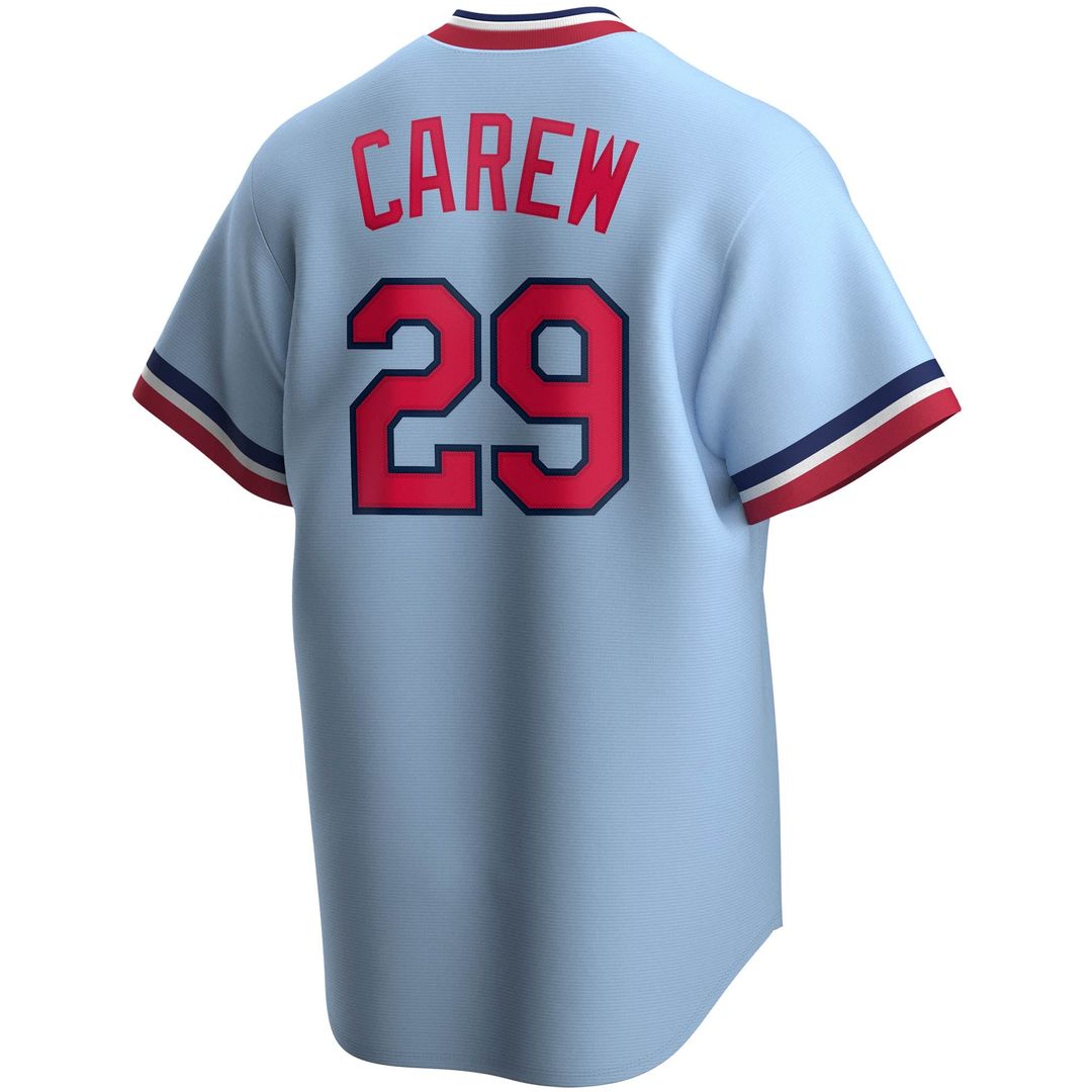Men's Minnesota Twins Rod Carew Light Blue Road Cooperstown Collection MLB Baseball Jersey - view 3