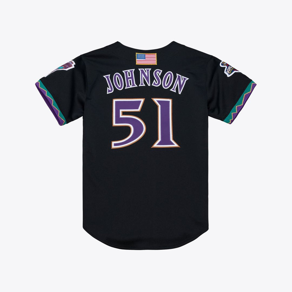 Men's Arizona Diamondbacks Randy Johnson Black 2001 MLB Baseball Jersey - view 2