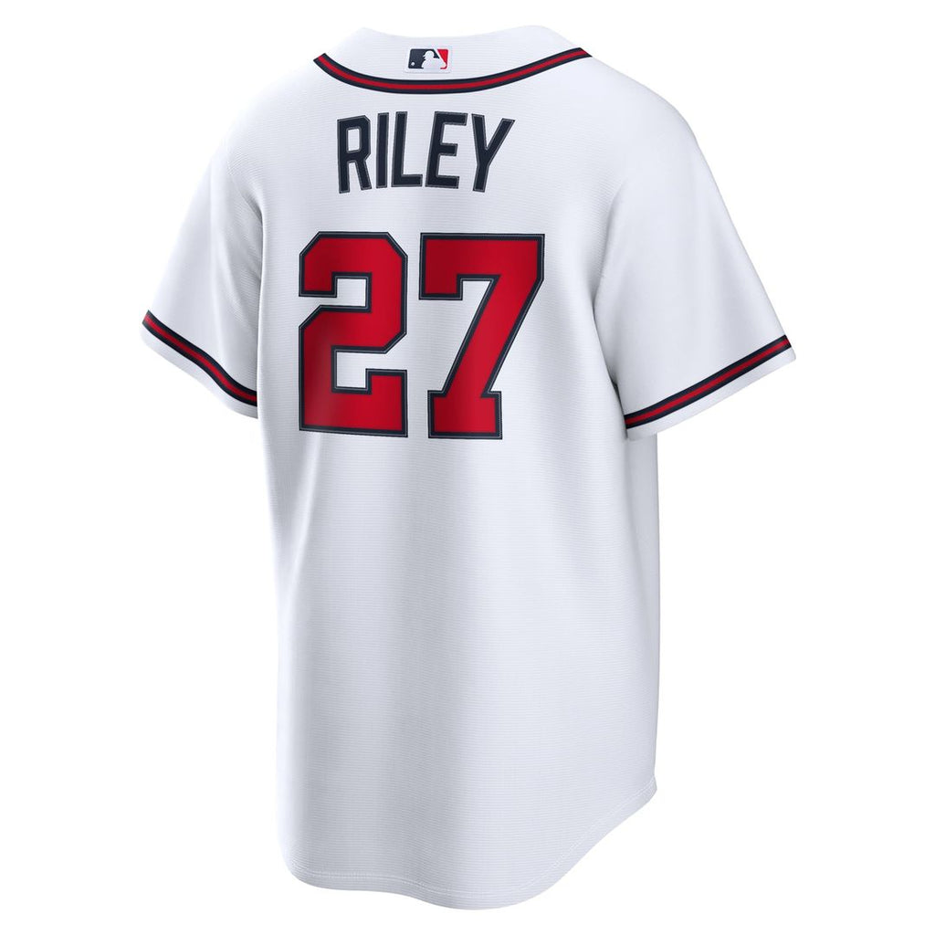Men's Atlanta Braves Austin Riley White Home Replica MLB Baseball Jersey - view 8