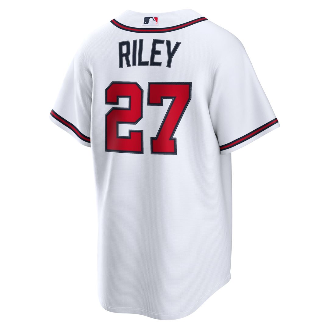 Men's Atlanta Braves Austin Riley White Home Replica MLB Baseball Jersey - view 8