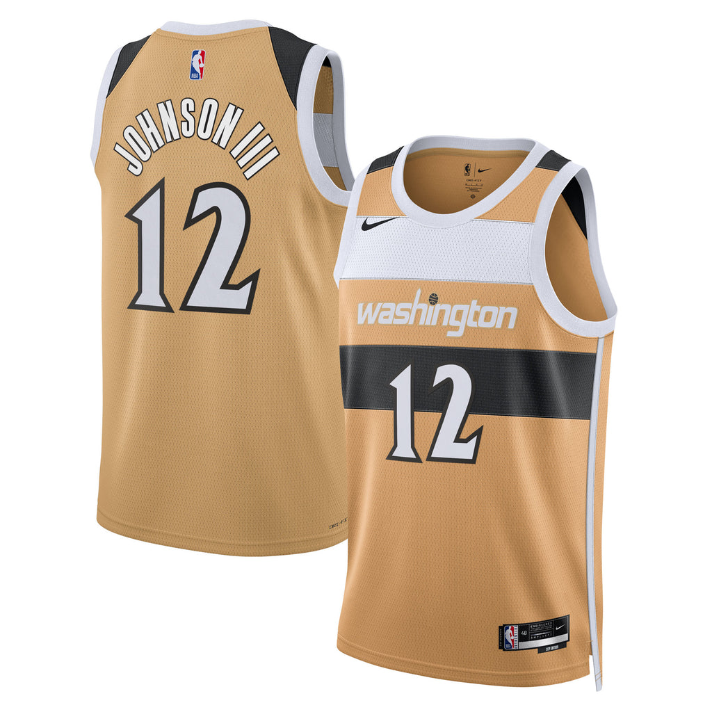 Unisex Tre Johnson III Washington Wizards 2025/26 City Edition Swingman NBA Basketball Jersey - Tan - view 1