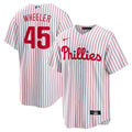 Men's Philadelphia Phillies Zack Wheeler White Home Replica MLB Baseball Jersey - view 1