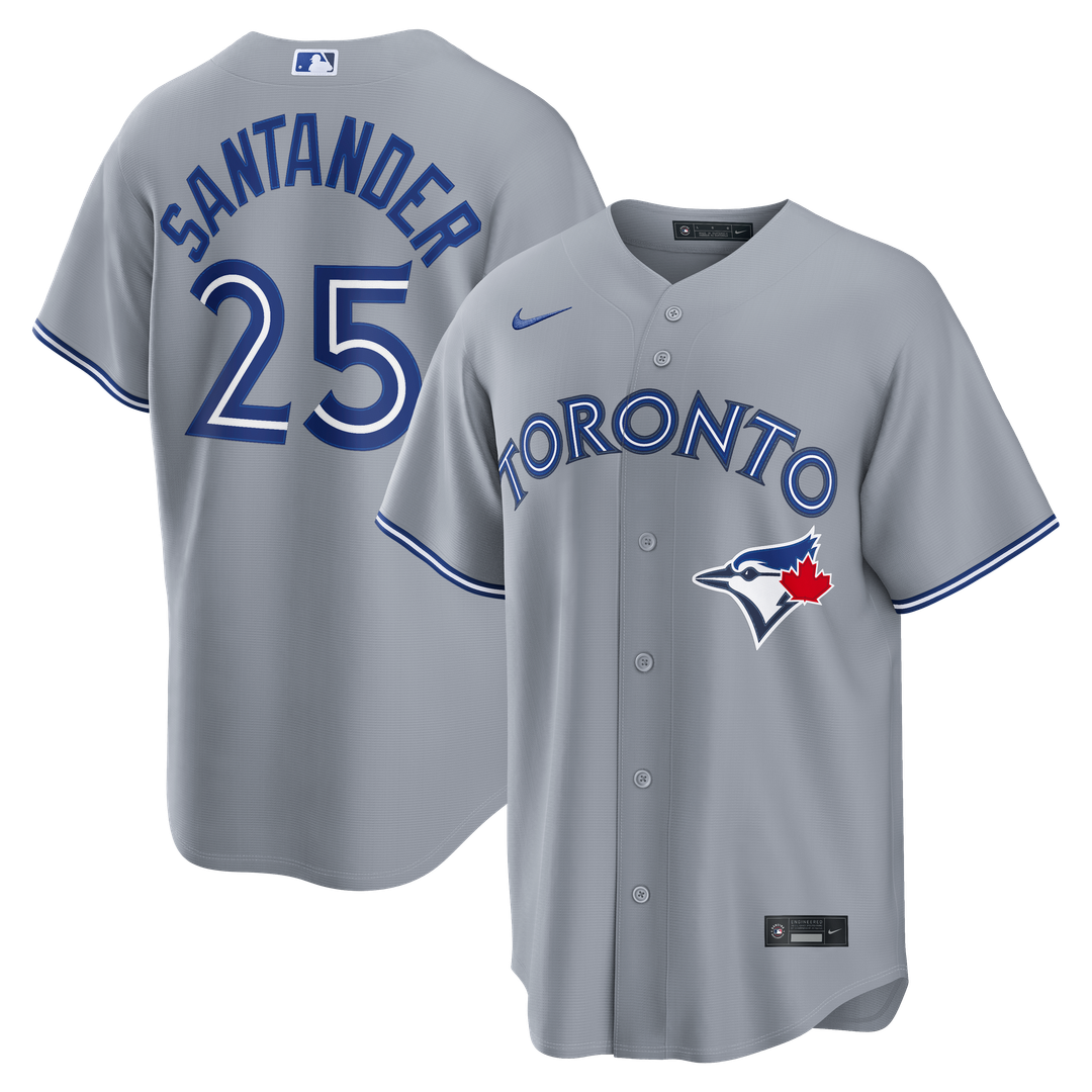 Men's Toronto Blue Jays Anthony Santander Gray Road Replica MLB Baseball Jersey - view 4