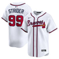 Men's Atlanta Braves Spencer Strider White Home Limited MLB Baseball Jersey - view 1