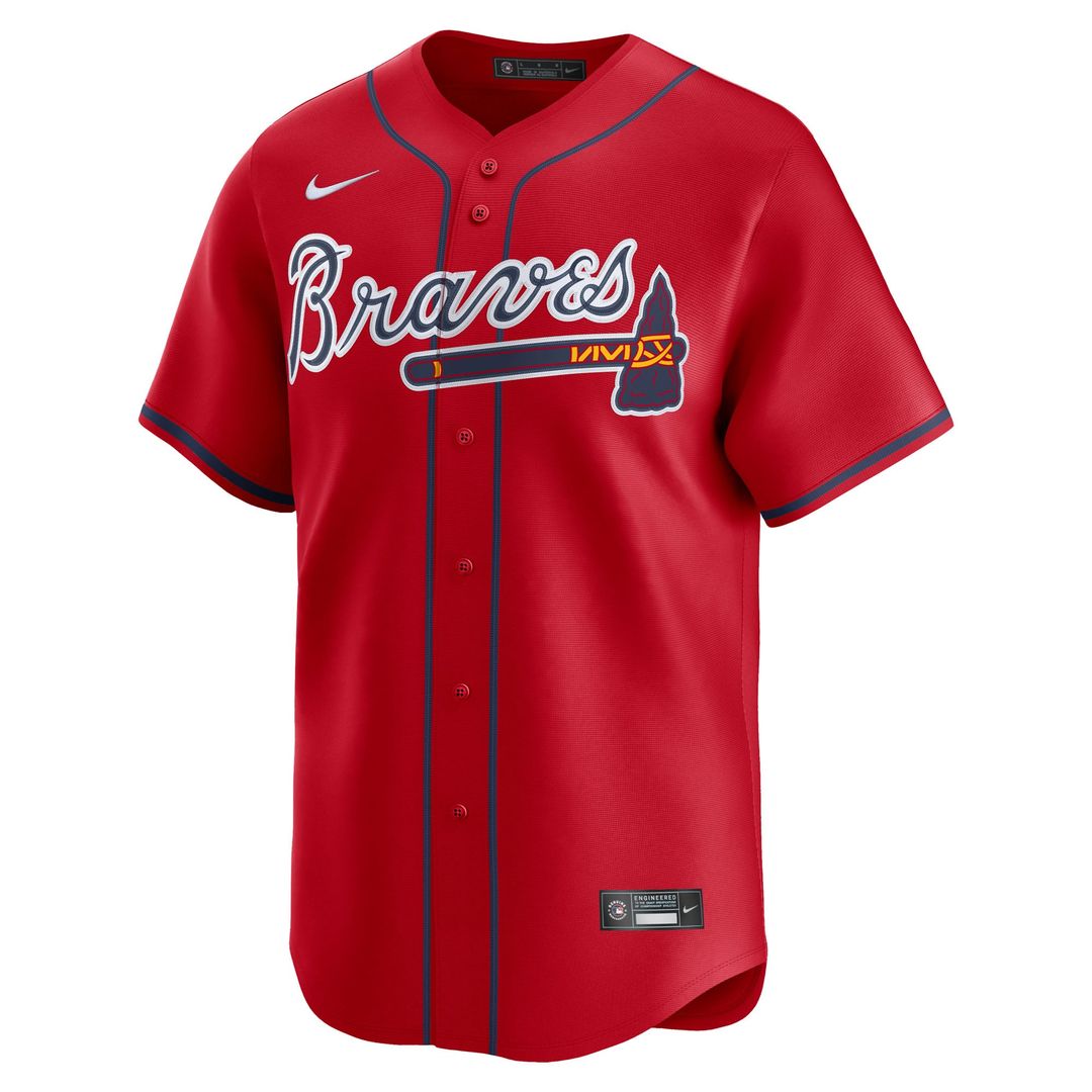 Men's Atlanta Braves White Home Limited MLB Baseball Jersey - view 28