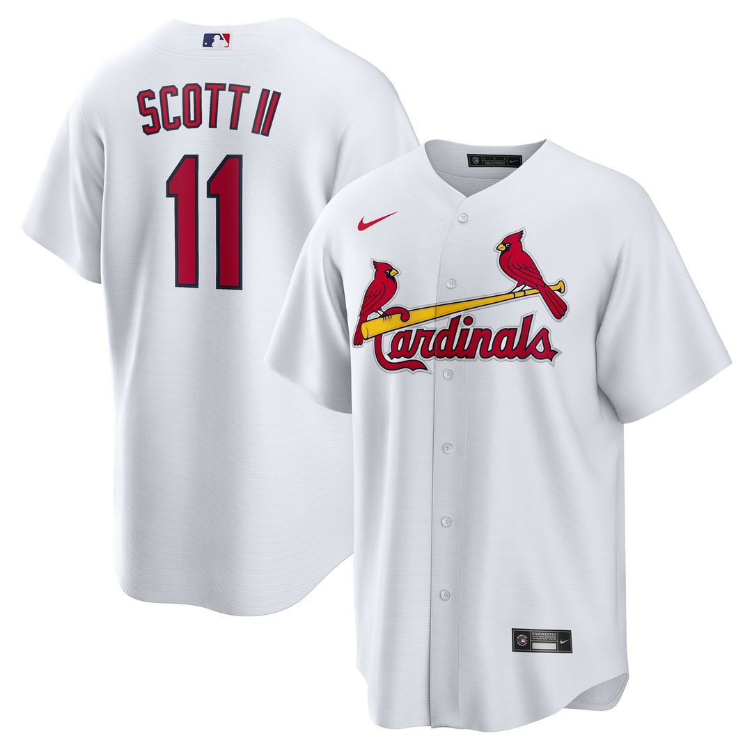 Men's St. Louis Cardinals Victor Scott II White Home Replica MLB Baseball Jersey - view 1