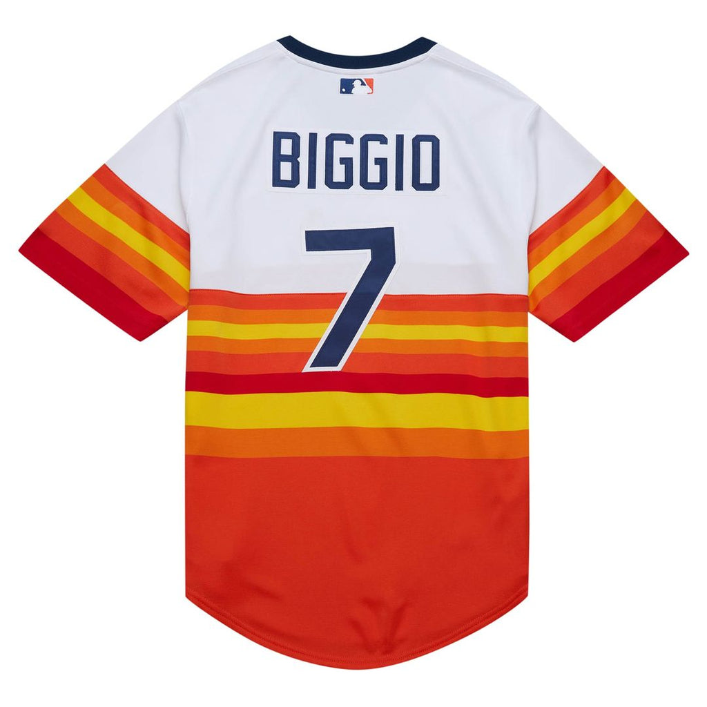 Men's Houston Astros Craig Biggio White 2004 Cooperstown Collection Throwback MLB Baseball Jersey - view 3
