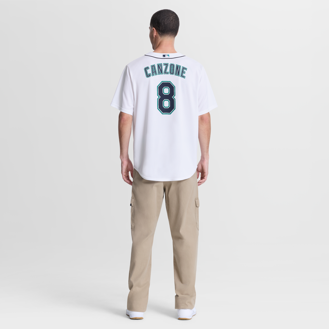 Men's Seattle Mariners Dominic Canzone White Home Replica MLB Baseball Jersey - view 5