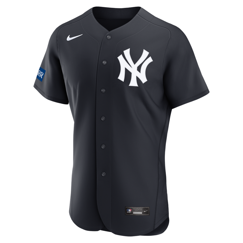 Men's New York Yankees Aaron Judge White Home Sponsor Patch MLB Baseball Jersey - view 8