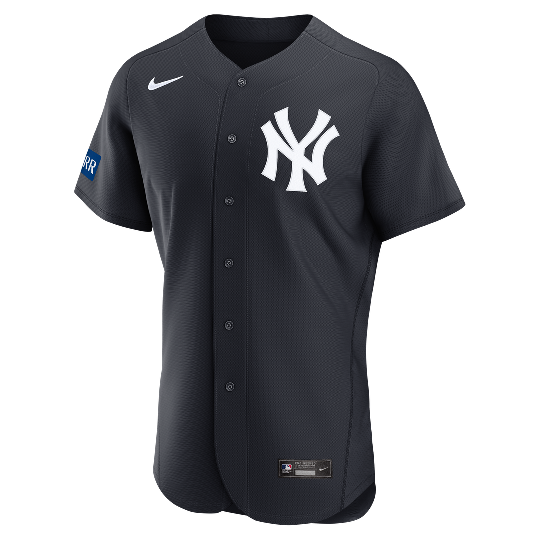 Men's New York Yankees Aaron Judge White Home Sponsor Patch MLB Baseball Jersey - view 8