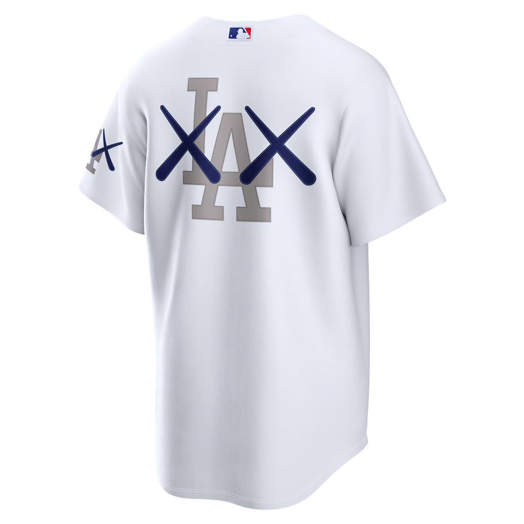 Men's Los Angeles Dodgers White Stadium MLB Baseball Jersey - view 3