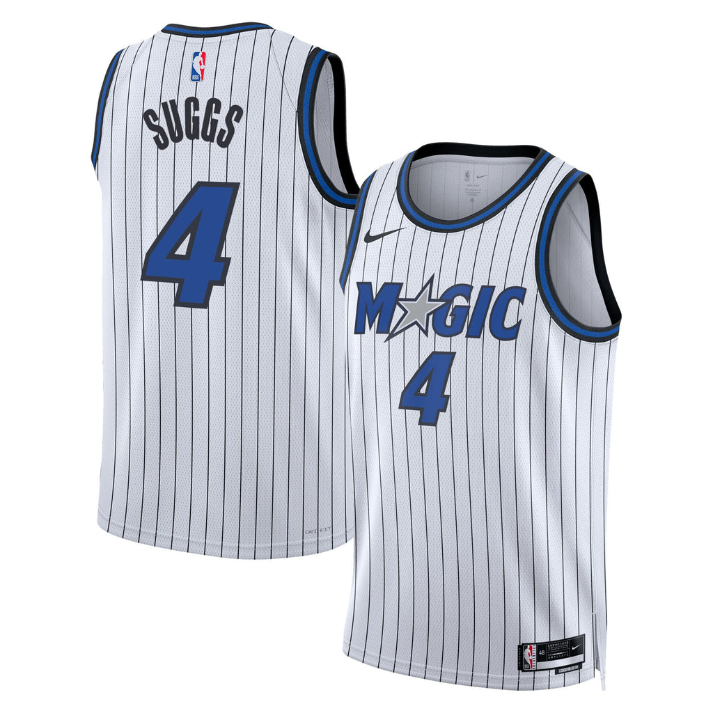 Unisex Jalen Suggs Orlando Magic Replica Association Edition Swingman NBA Basketball Jersey - White - view 2