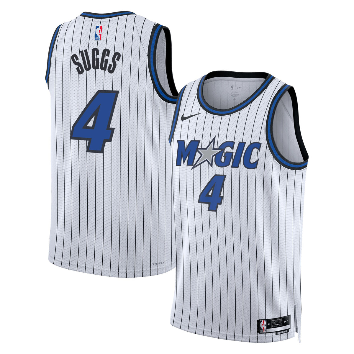 Unisex Jalen Suggs Orlando Magic Replica Association Edition Swingman NBA Basketball Jersey - White - view 2