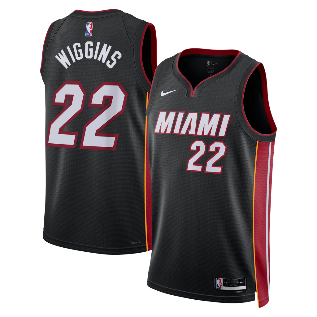 Unisex Andrew Wiggins Miami Heat Icon Edition Swingman NBA Basketball Jersey - Black - view 2