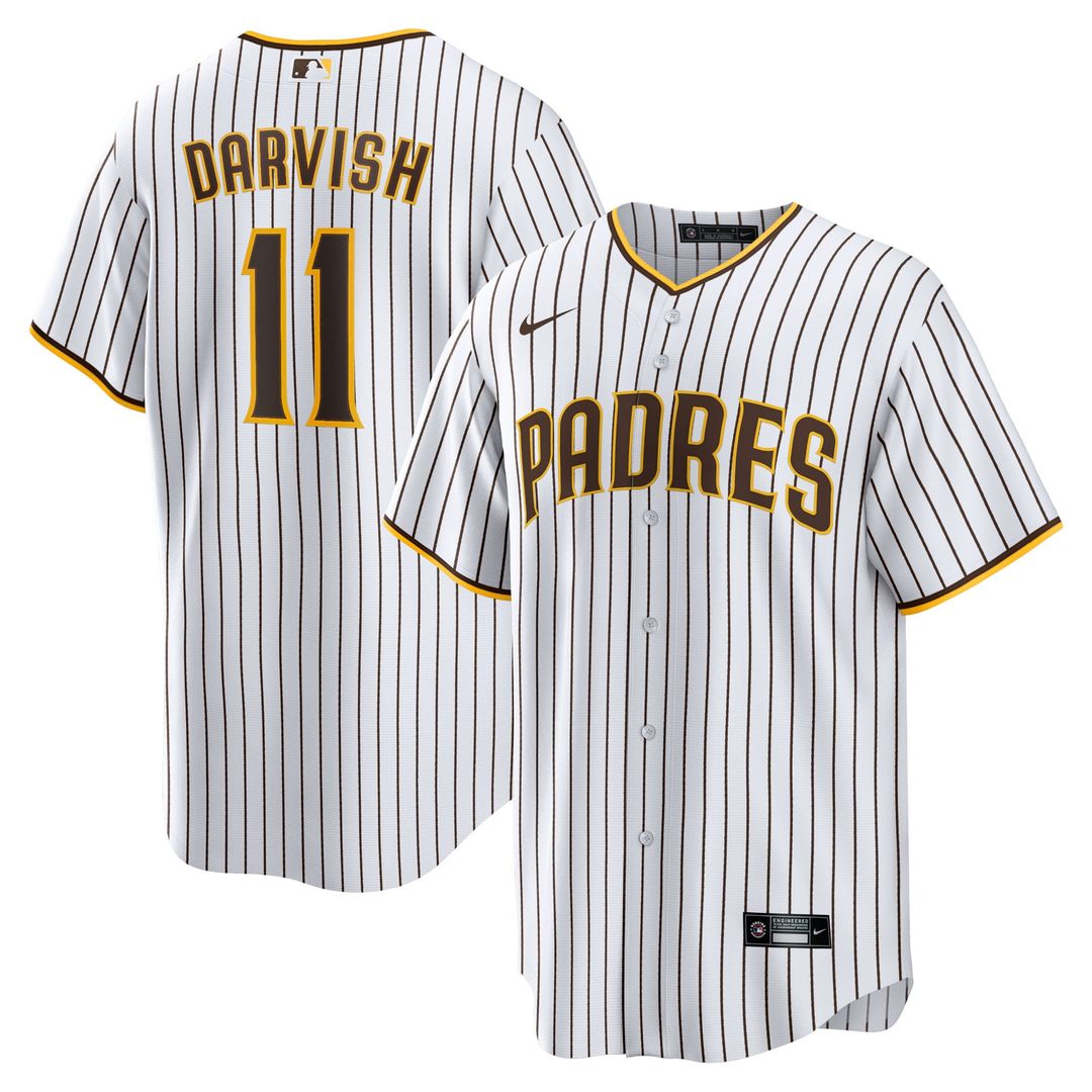Men's San Diego Padres Yu Darvish White Home Replica MLB Baseball Jersey - view 1