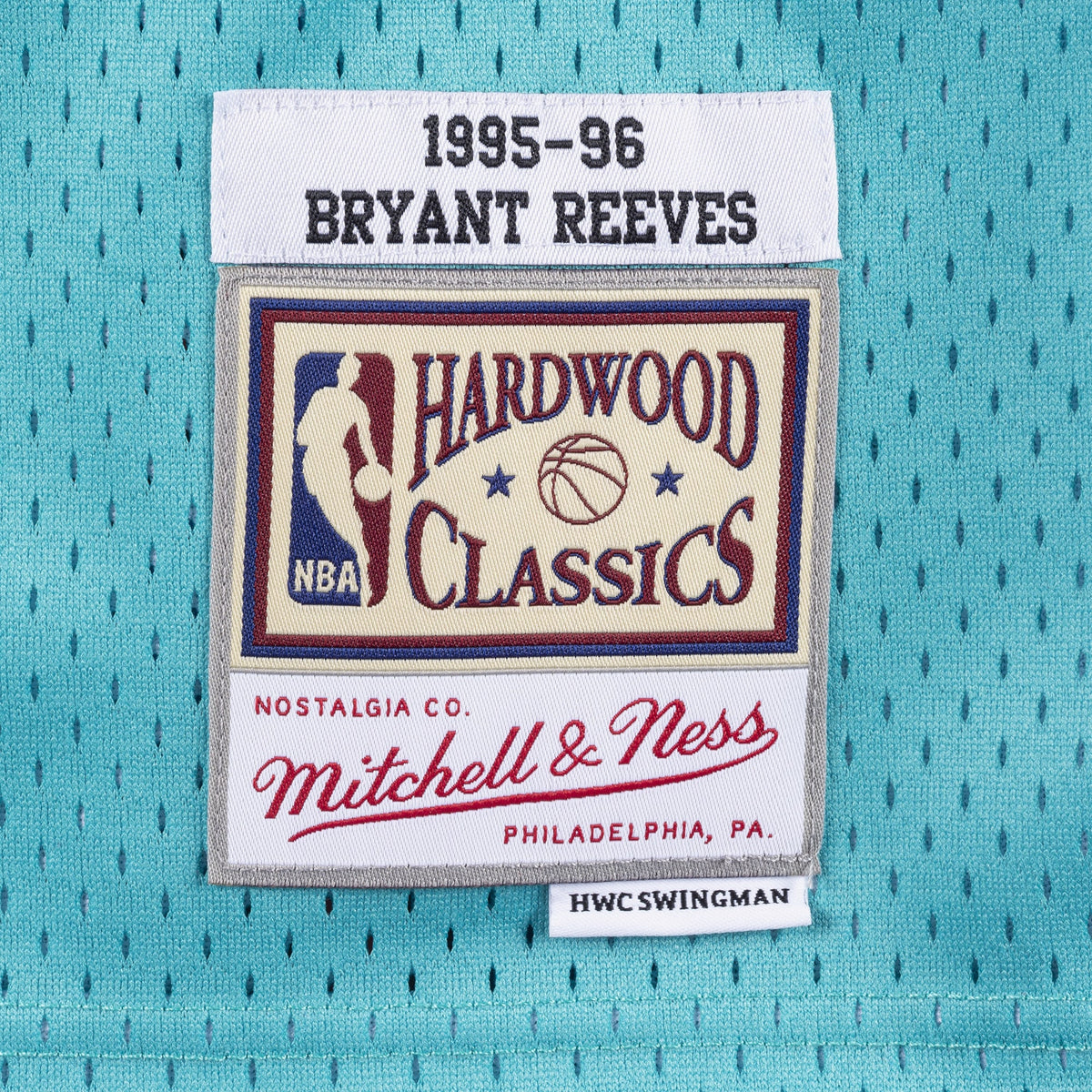 Men's Vancouver Grizzlies Bryant Reeves 1995 Swingman NBA Basketball Jersey - Teal - view 5