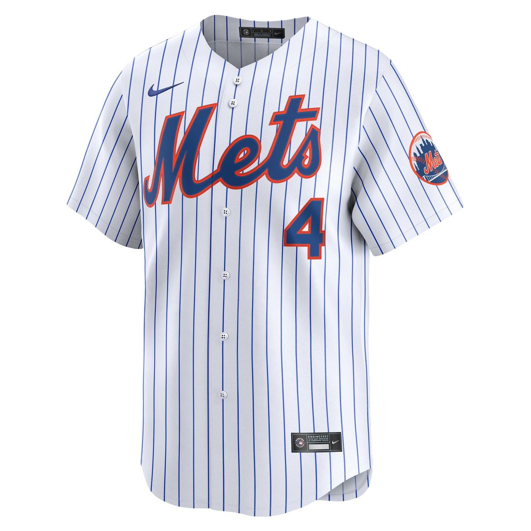 Men's New York Mets Francisco Alvarez White Home Limited MLB Baseball Jersey - view 2