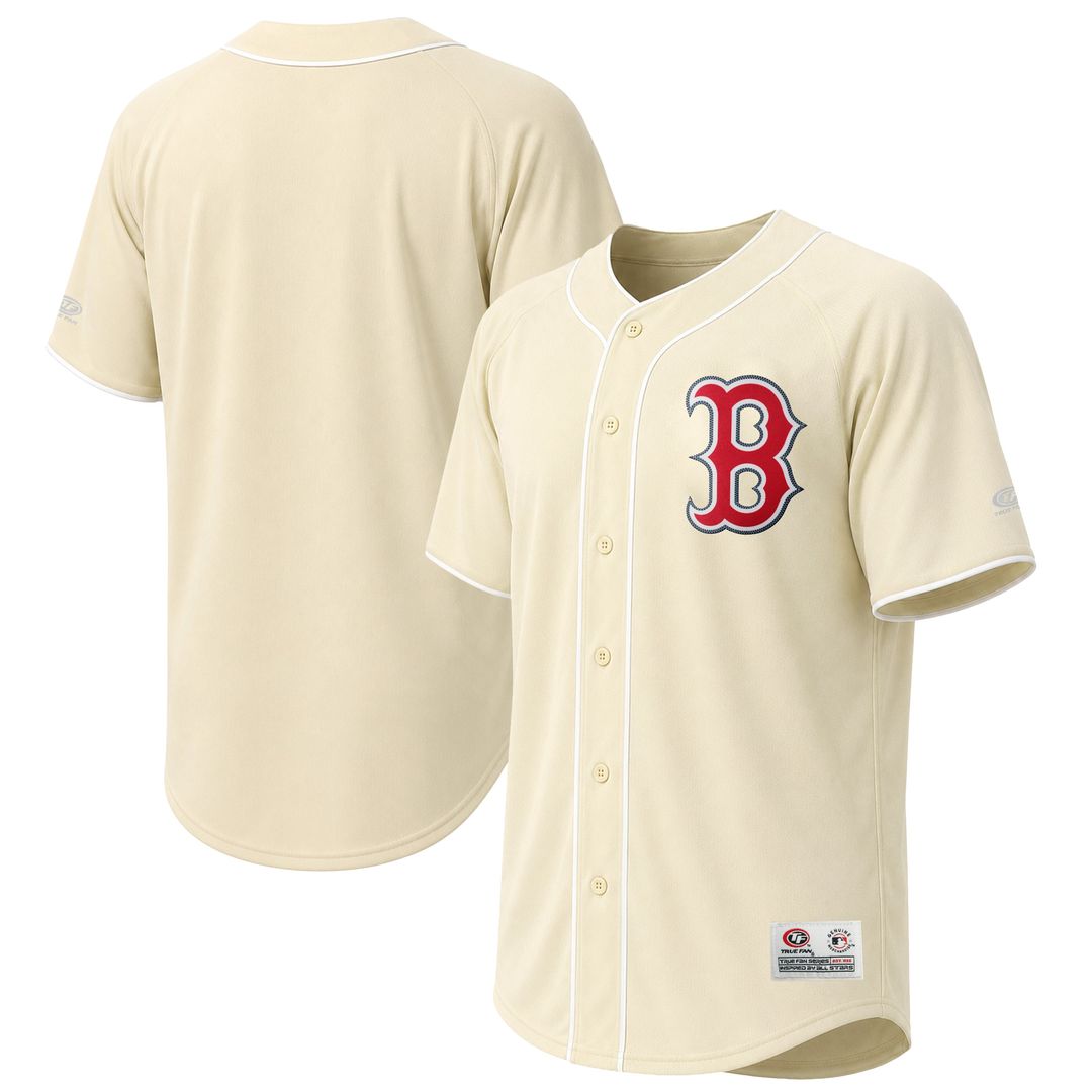 Men's Boston Red Sox Cream Fashion MLB Baseball Jersey - view 1
