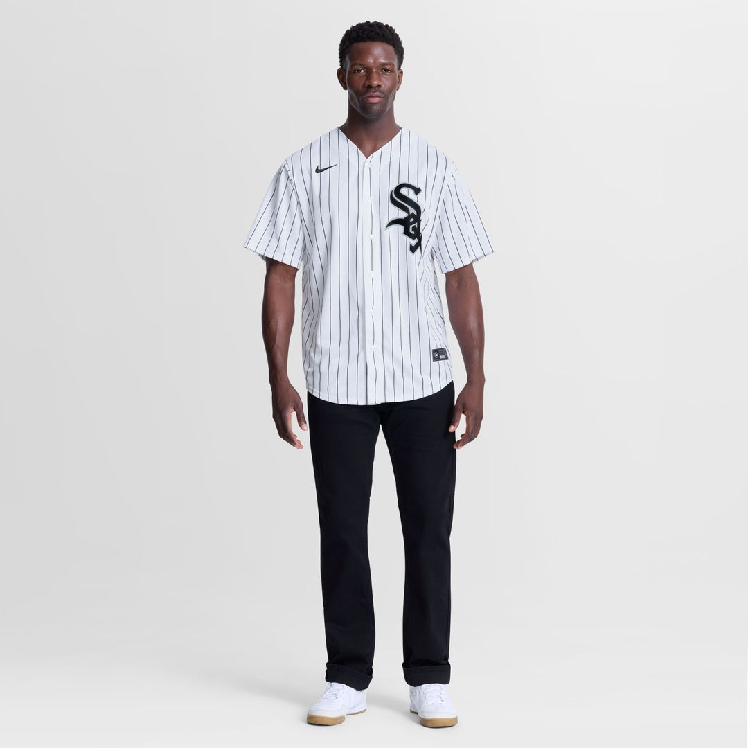 Men's Chicago White Sox Huascar Brazoban White Home Replica MLB Baseball Jersey - view 2