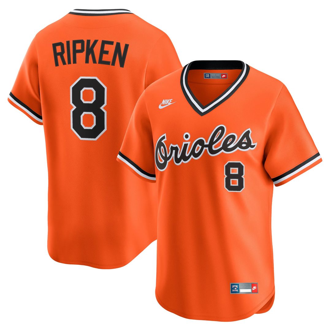 Men's Baltimore Orioles Cal Ripken Sr. Orange Throwback Cooperstown Collection Limited MLB Baseball Jersey - view 1