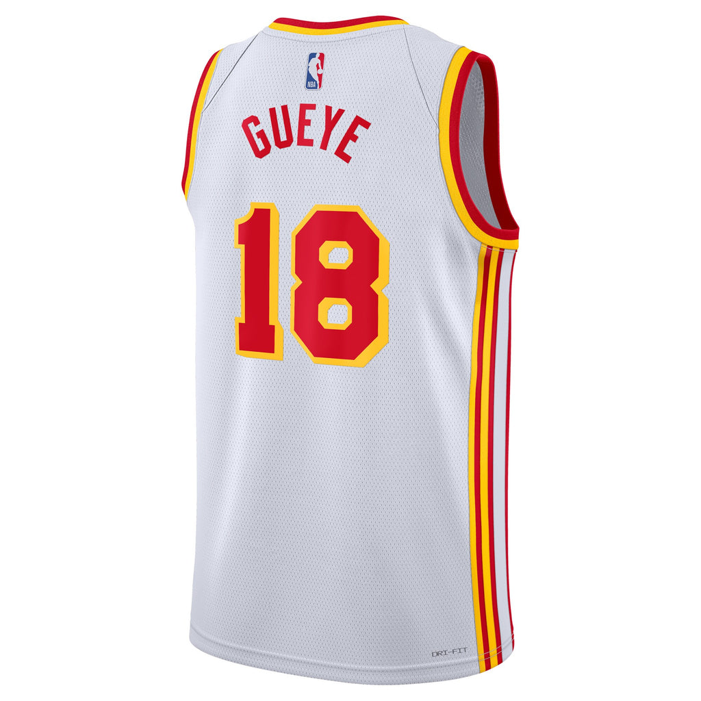 Unisex Mouhamed Gueye Atlanta Hawks Association Edition Swingman NBA Basketball Jersey - White - view 4